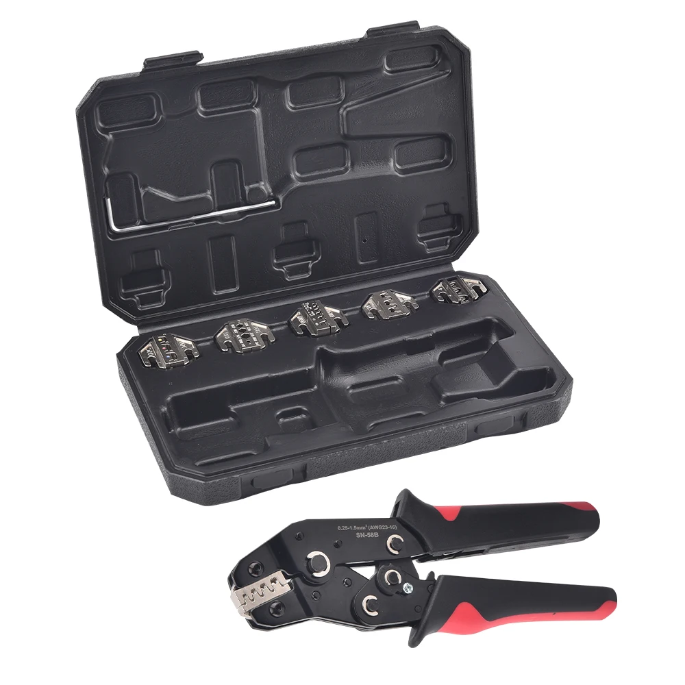 

6 PCS SN-58B Boxed Set Crimping Pliers SN-06 SN-06WF SN-03H SN-02C SN-2546B High Carbon Steel For 0.25-1.5Mm² Awg23-16