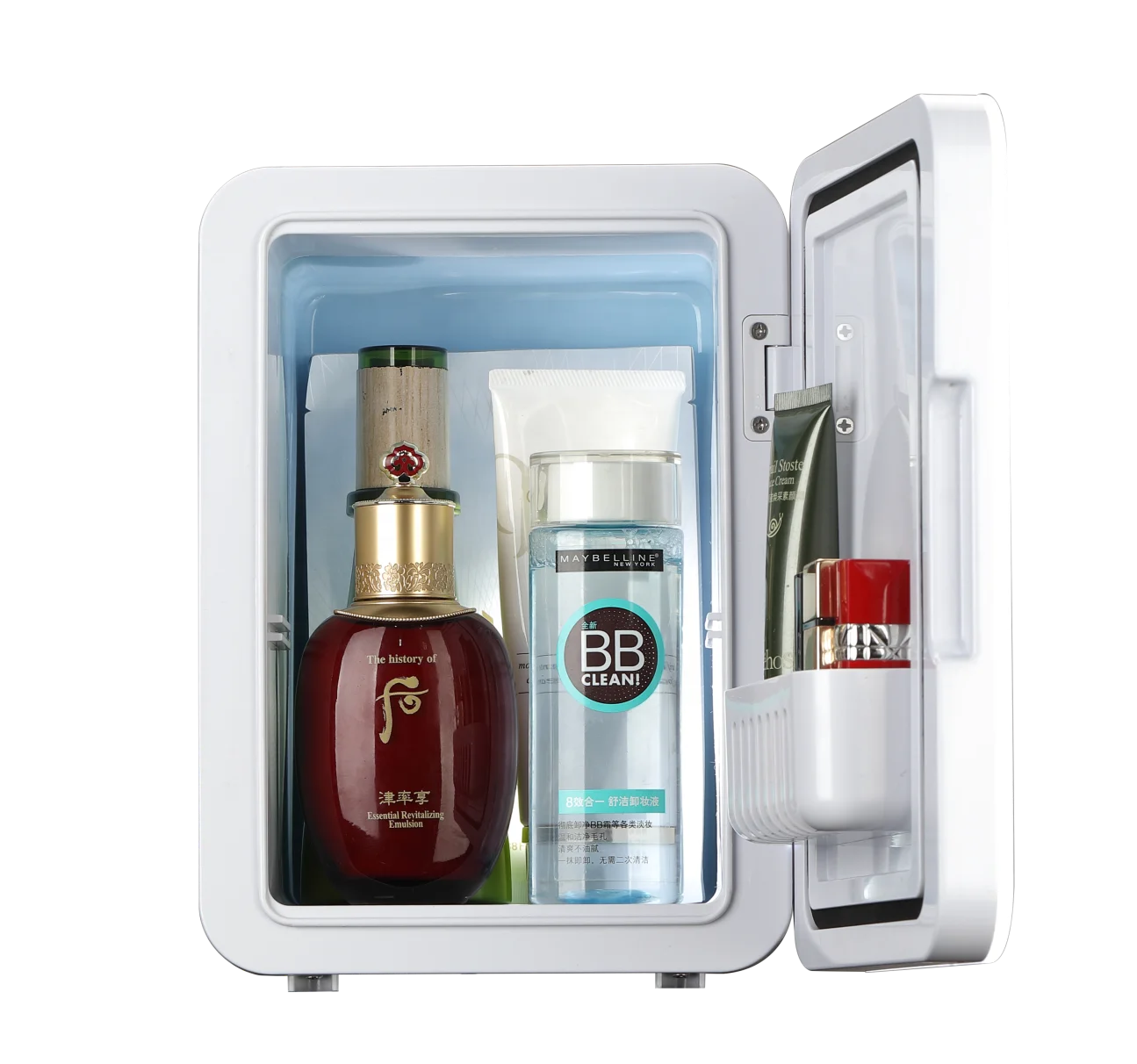 Mini geladeira refrigerador beleza cosméticos caixa de gelo pequeno espelho grande capacidade portátil cômoda espelho vaidade