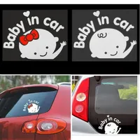 Baby in Car Baby Safety Sign Car Sticker Reflective Sticker Warning Sticker Cute Baby Window Car Decal Sticker Car Accessories