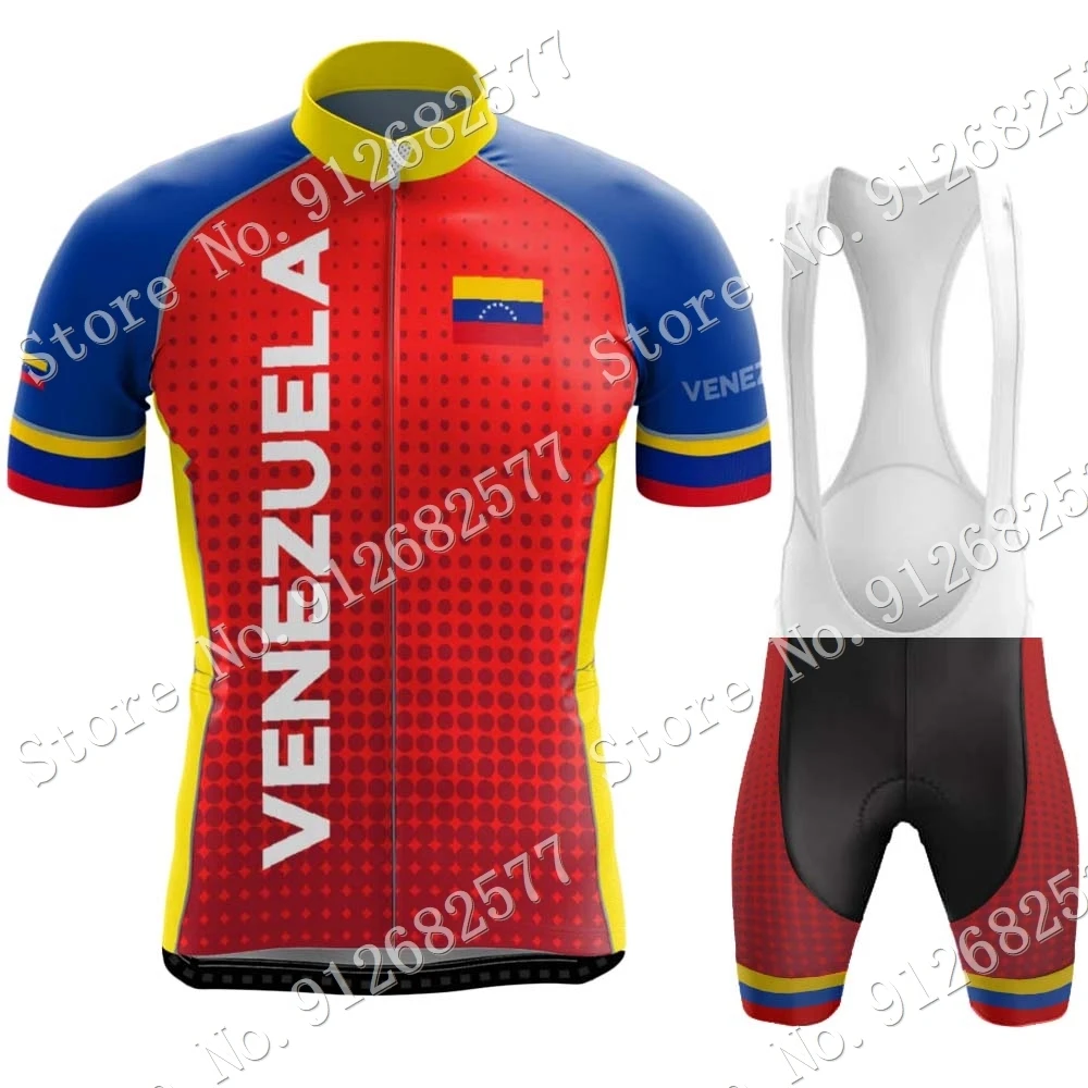 VENEZUELA 2022 Cycling Jersey Set Summer National Cycling Clothing Road Bike Shirts Suit Bicycle Bib Shorts MTB Wear Maillot