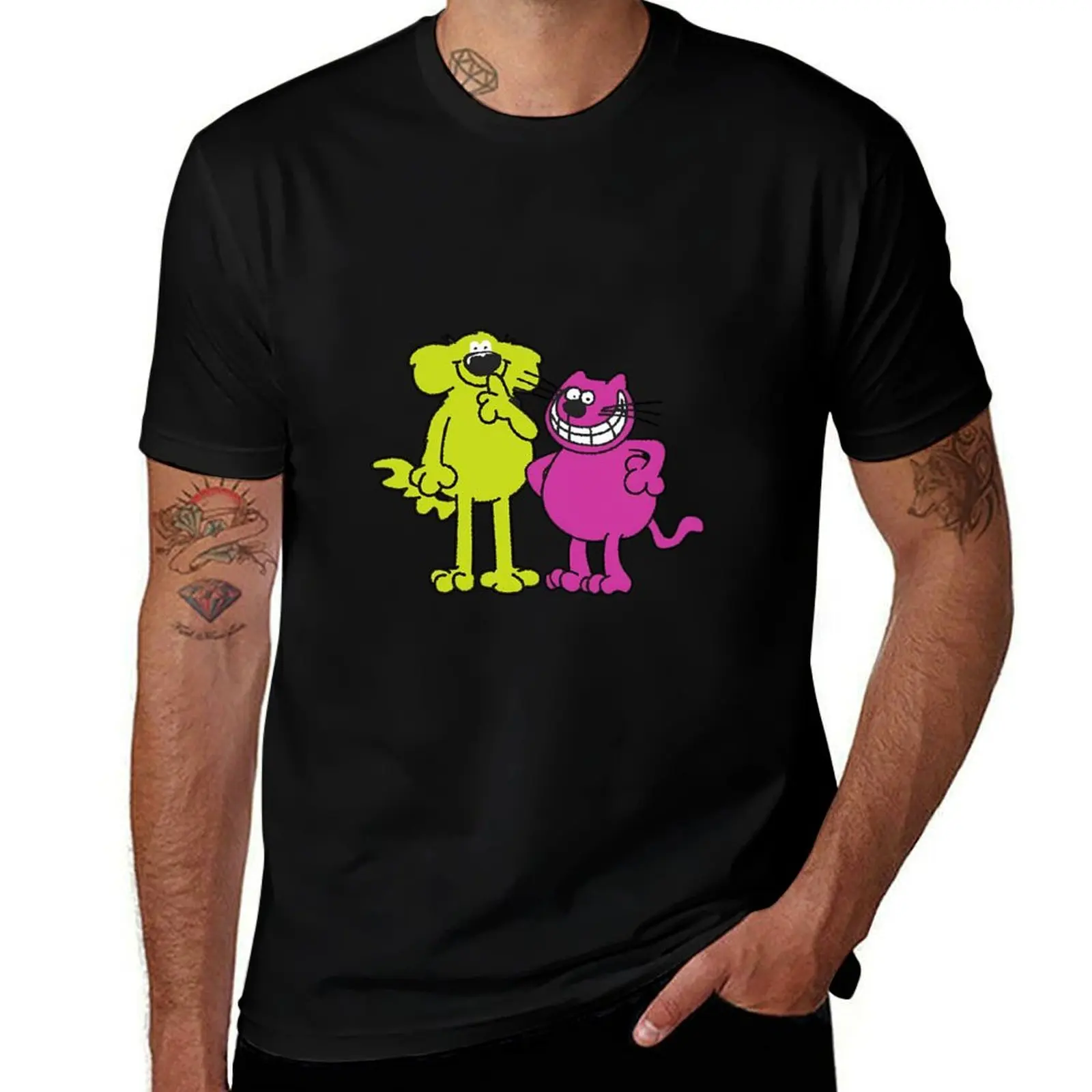 

Roobarb And Custard T-Shirt Basic Solid Color Casual Tee Shirt