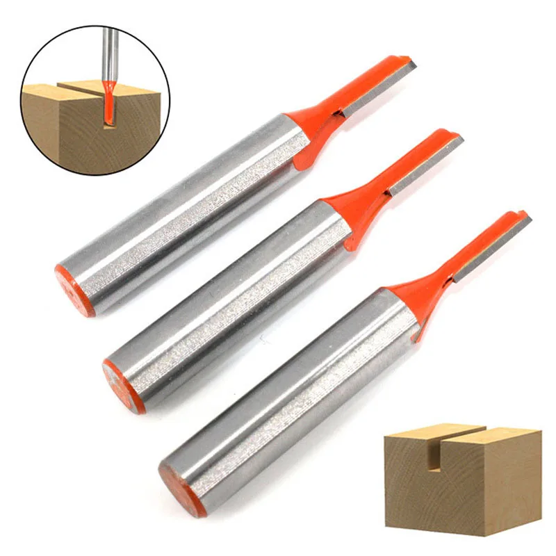 3pcs Carbide Groove Cutter 3mm 4mm 5mm Shank ? 8mm Groove Cutter Router Bit