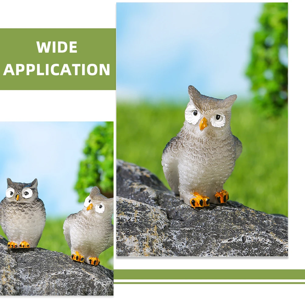 

12 Pcs Miniature Owl Figurines Small Owl Model Resin Craft Micro L scape Decoration Desktop Sculpture Moss Tiny Statues Home