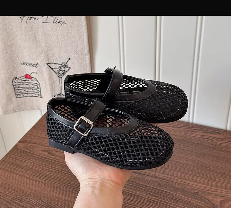 JGSHOWKITO Kleinkind Mädchen Mesh-Sandalen Sommer Knöchelriemchen-Schuhe Rutschfeste Kinder Prinzessin Outdoor Strand-Sandalen Netz Atmungsaktiv Weich – Detail 10
