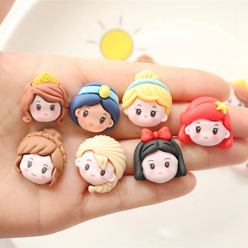 10 Pcs New Cute Cartoon Princess Series Flat Back Resin  Scrapbooking DIY Jewelry  Craft Decoration Accessorie