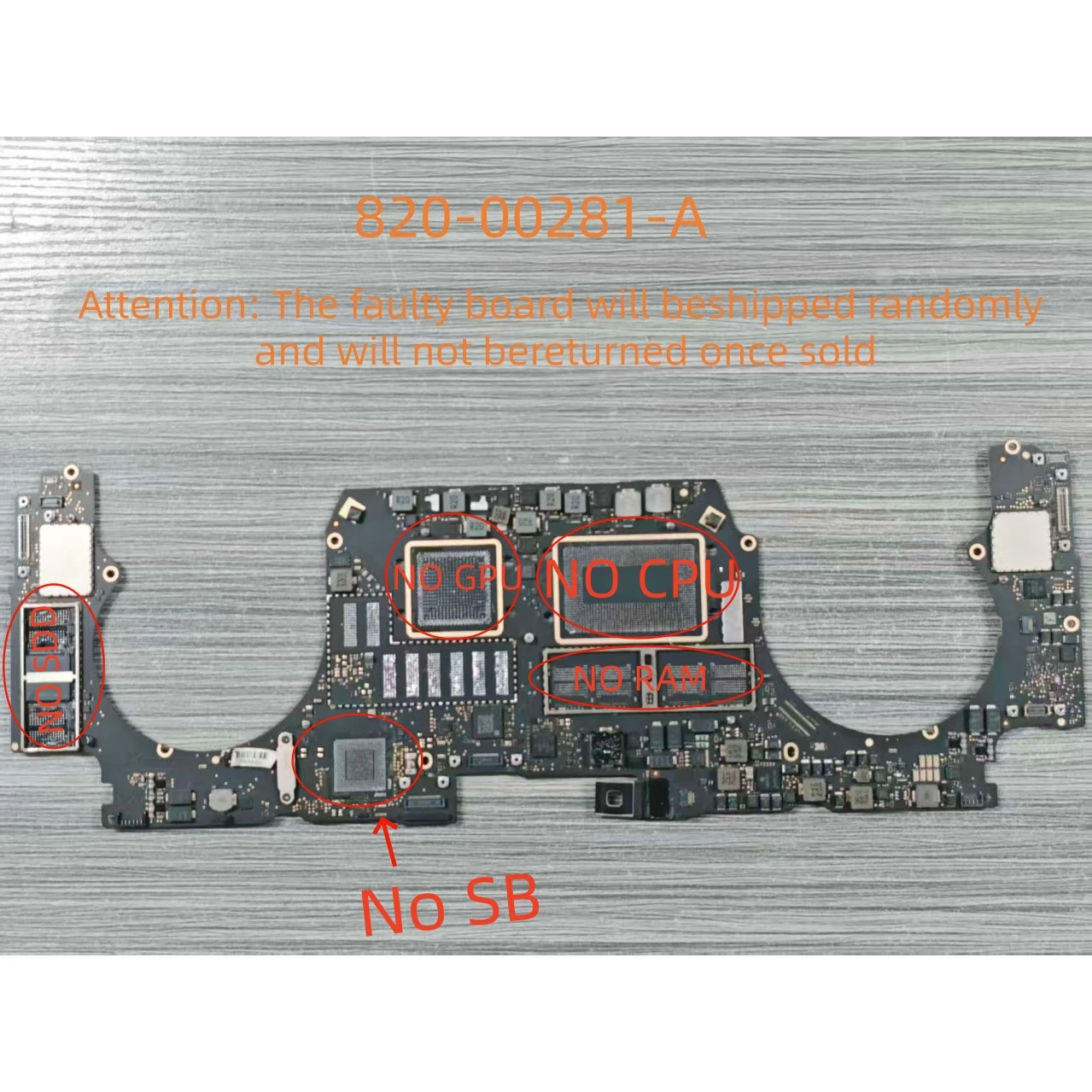 

820-00281-A Неисправная логическая плата для Macbook Pro A1707, ремонт, 2017 год