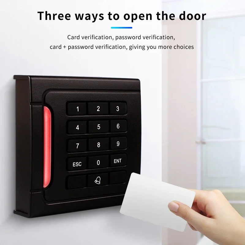 HOT 12V 125Khz 13.56Mhz 6000 User Access Control All-in-one Machine With Card Swipe and Password External Access Control Reader