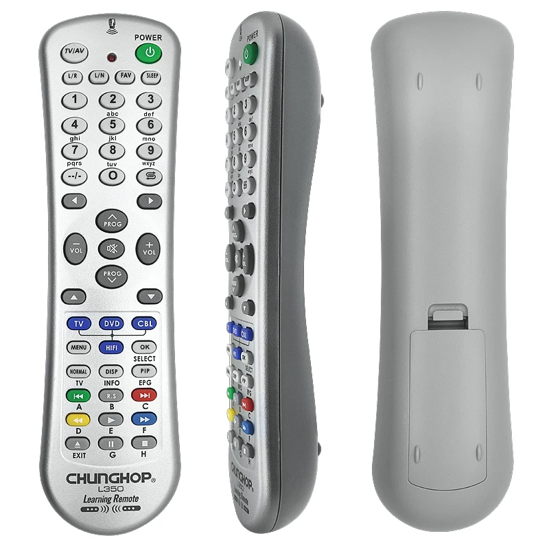 chunghop 4-IN-1 infrared learning remote control compatible with TV HIFI audio DVD set-top box L350