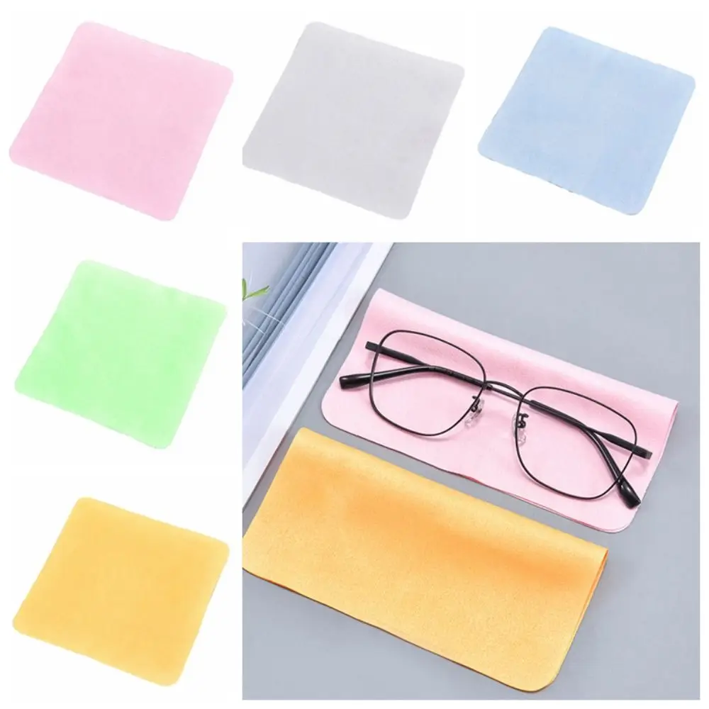 Suede Glasses Cloth Microfiber Solid Color Phone Glasses Cleaner Cleaning Wipes Lens Phone Screen Microfiber Cleaning Cloth Male