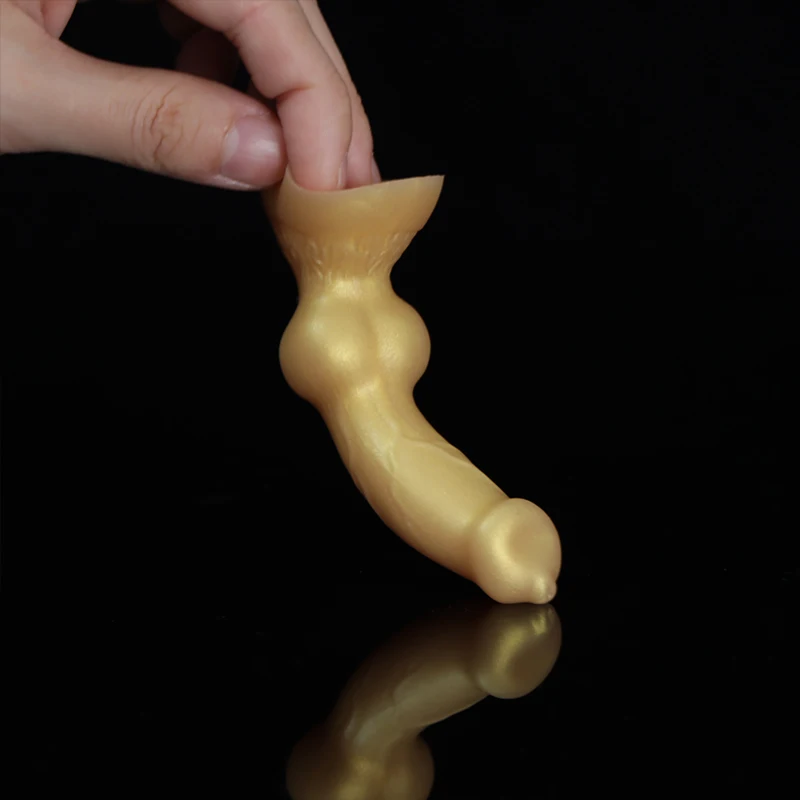 9.8*27mm Soft Small Wolf Penis Mini Dog Knot Dildos Realistic Animal Penis Suction Cup Anal Sex Toys For Female Strapon Erotic