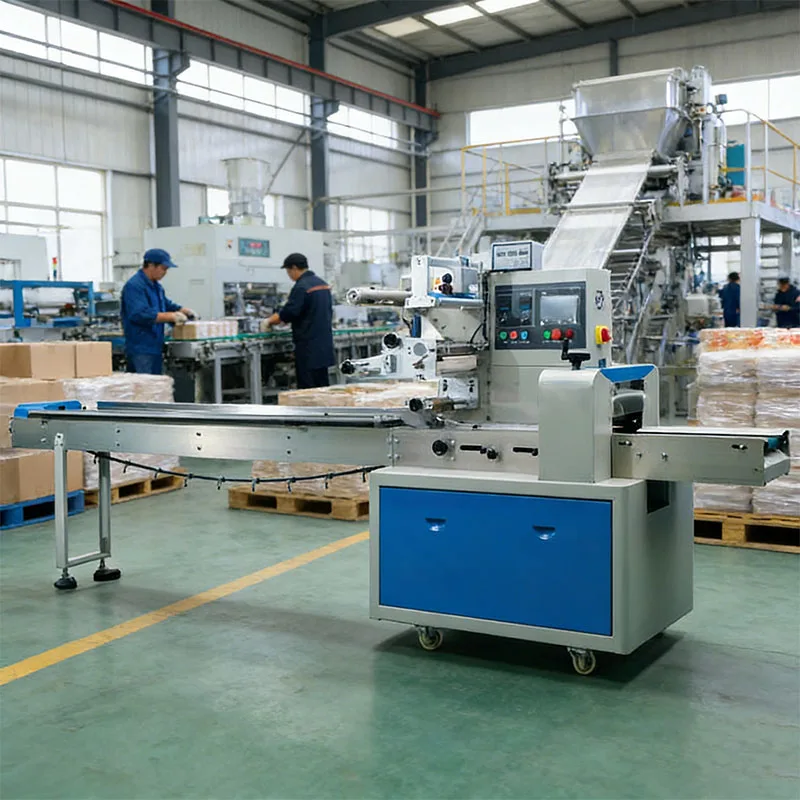 Cost Effective Automatic Horizontal Disposable Tableware Flow Pillow Wrapping Machine Packing Machine Customized