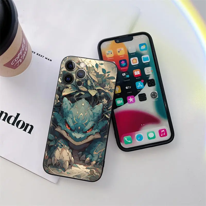 BULBASAUR NINE TAILS GYRADOS Pokemon Phone Case for iPhone 11 15 Pro Max Case 14 Plus 13 Pro 12 Mini 11 X S XR 7 8 SE Soft Cover