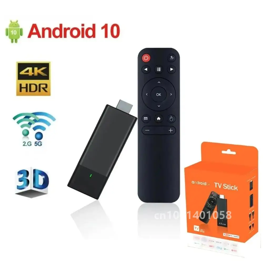 

H313 Android 10 TV Stick HDR Set Top OS 4K 1080P WiFi 6 2.4/5.8G Smart TV Sticks For Google YouTube NETFLIX Network Media Player