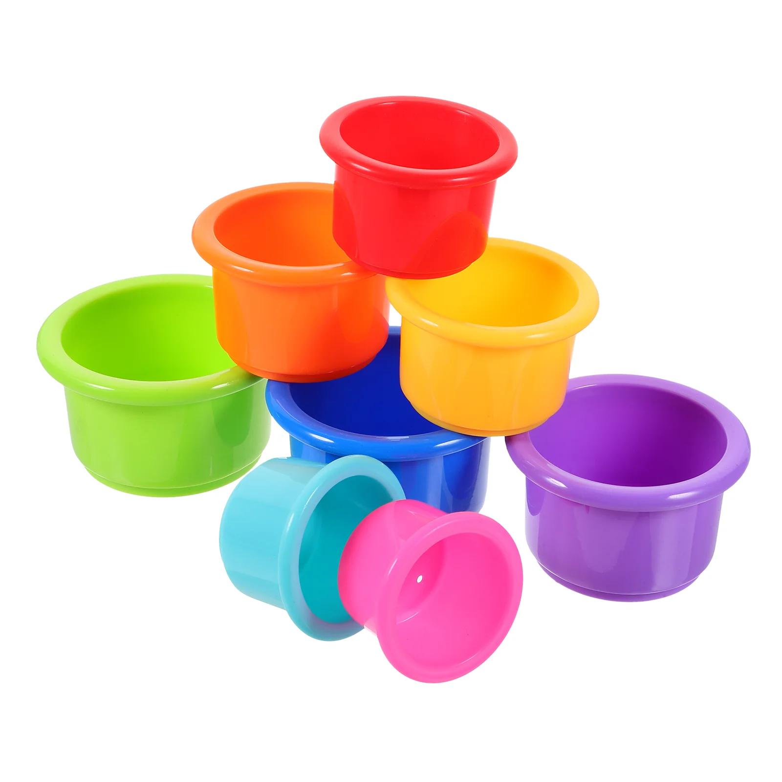 8 Pcs Guinea Pig Litter Tray Rabbit Stacking Cup Baby Toys Bunny Food Feeders Plastic for Babies