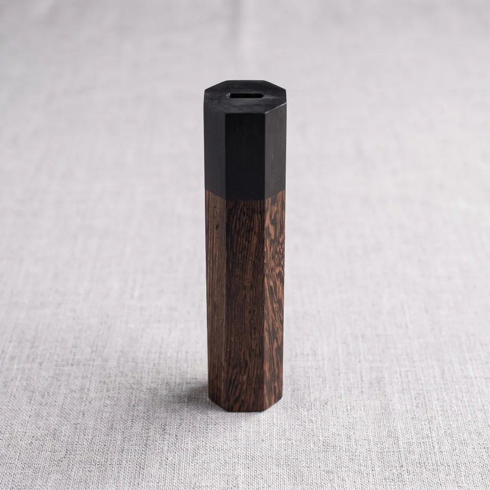 Octagonal Wooden Knife Handle Wenge & Ebony Spliced Wood Replacement Handle for Japanese Chef Knife Kitchen Cutlery