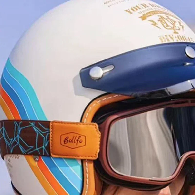 Capacete Bluetooth de motocicleta Harley-Davidson retro para homens e mulheres, protetor solar, personalidade, legal, verão, 4 estações