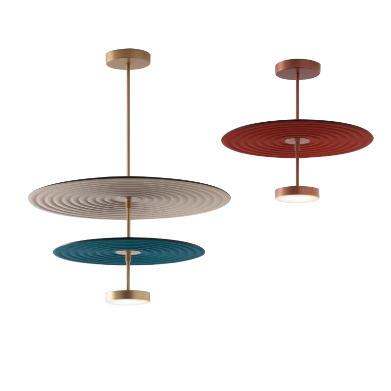

2025 Designer Cotton Round Green Red Pedant Lights Led Art Decoration Fashion Hanging Lamp for Bedroom Office Cafe Store Deco