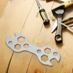 10 In 1 Flat Hexagon Wrench8-17mm Mini Flat Wrench Sizes Steel Hexagon Useful Spanner Repair Tool Hex Key Multi Functions