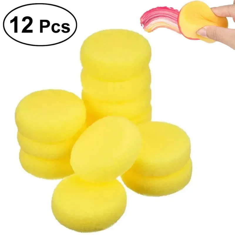 

12pcs Round Synthetic Artist Sponges Painting Sponge Water Absorbing Sponges for Face Painting Crafts Pottery Clay Household