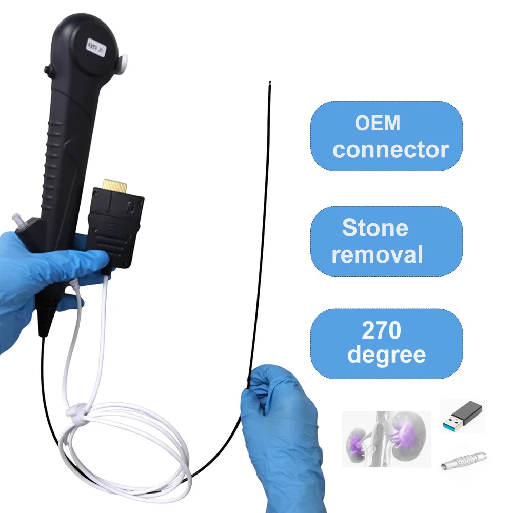 2mm HD Video Veterinary Endoscope Full HD Image Sensors & Camera Sensors 6.3 FR 1280x720p 400x400p ENT Ureteroscope
