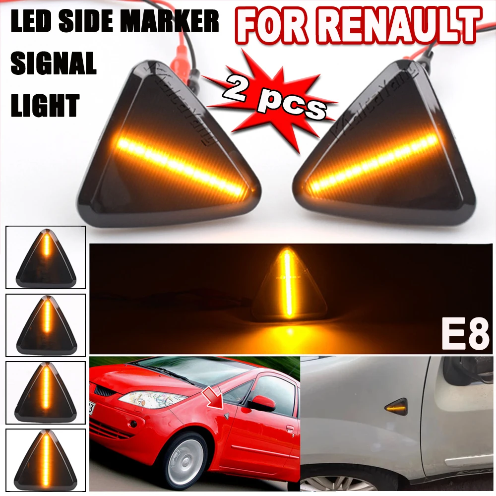 For Renault Kangoo MK2 2008 2009 2010 2011 2012 2013 Dynamic LED Indicator Side Marker Turn Signal Lamp