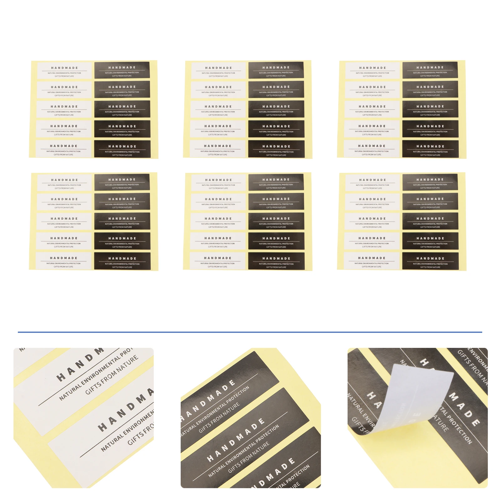 6Pcs DIY Stickers 60 Labels Set Handmade Jar Labels for Glass Cup Decor Easy Apply Sticker for Homemade Candles