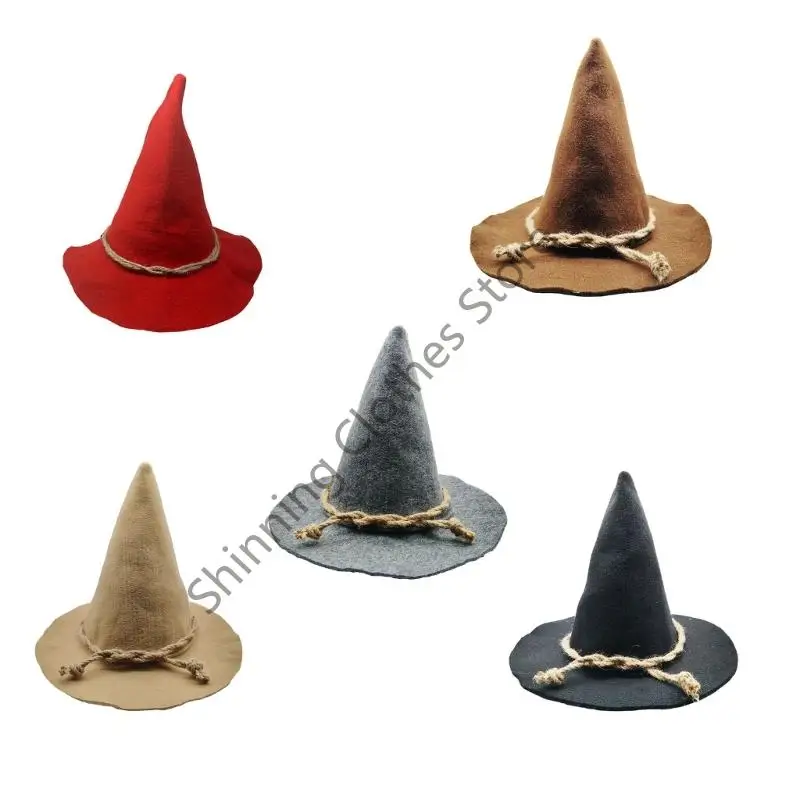 

M68A Scarecrows Witch Hat Halloween Witch Hat Festives Party Unisex Wizard Hat