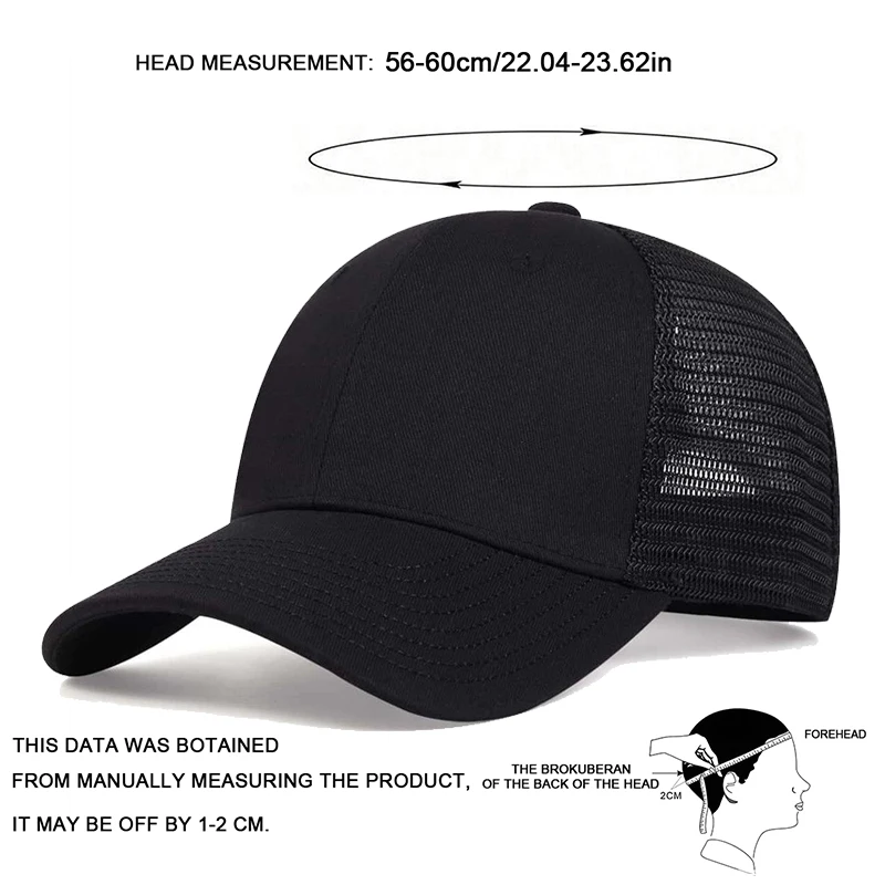Unisex Leichte Baseballkappen mit Netz für Frühling und Sommer, Verstellbare Freizeithüte, Sonnenschutzhüte, Sport-Golfkappen – Detail 6