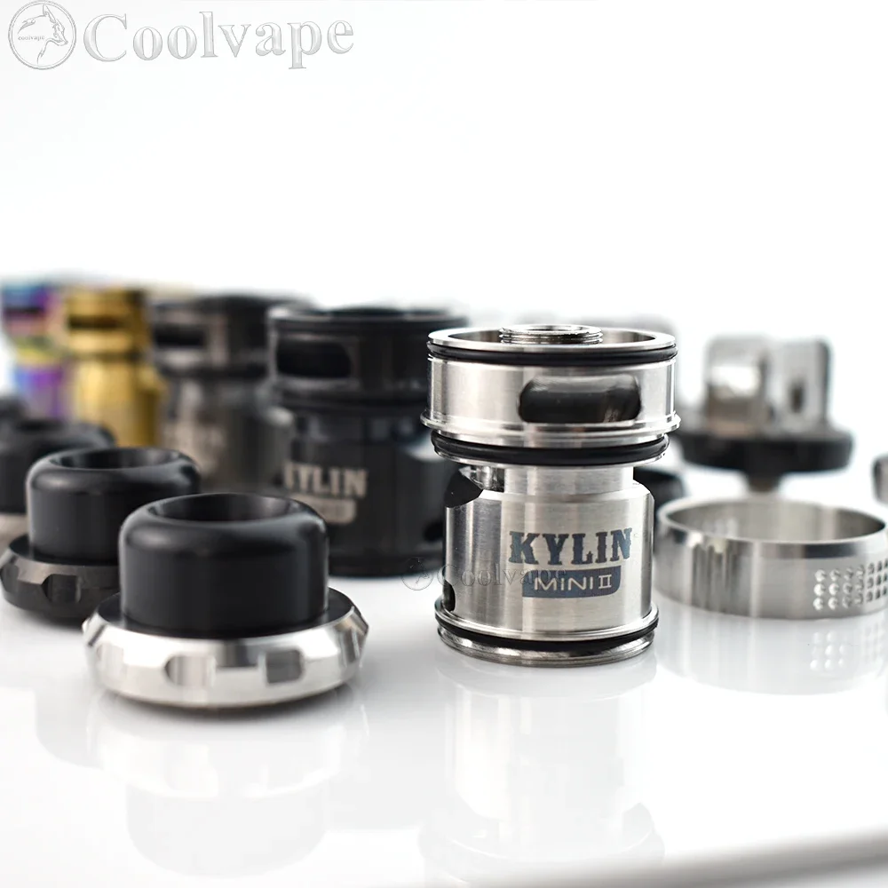 Wolfcoolvape 24.4mm Kylin Mini V2 RTA Tanque Vape Atomizador 3ml/5ml Capacidade Bobina Única RTA com 510 Rosca para Mods E-Cig