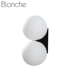 Nordic designer bola de vidro lâmpada parede decoração simples escada corredor quarto cabeceira lâmpada parede do banheiro decoração led luz parede