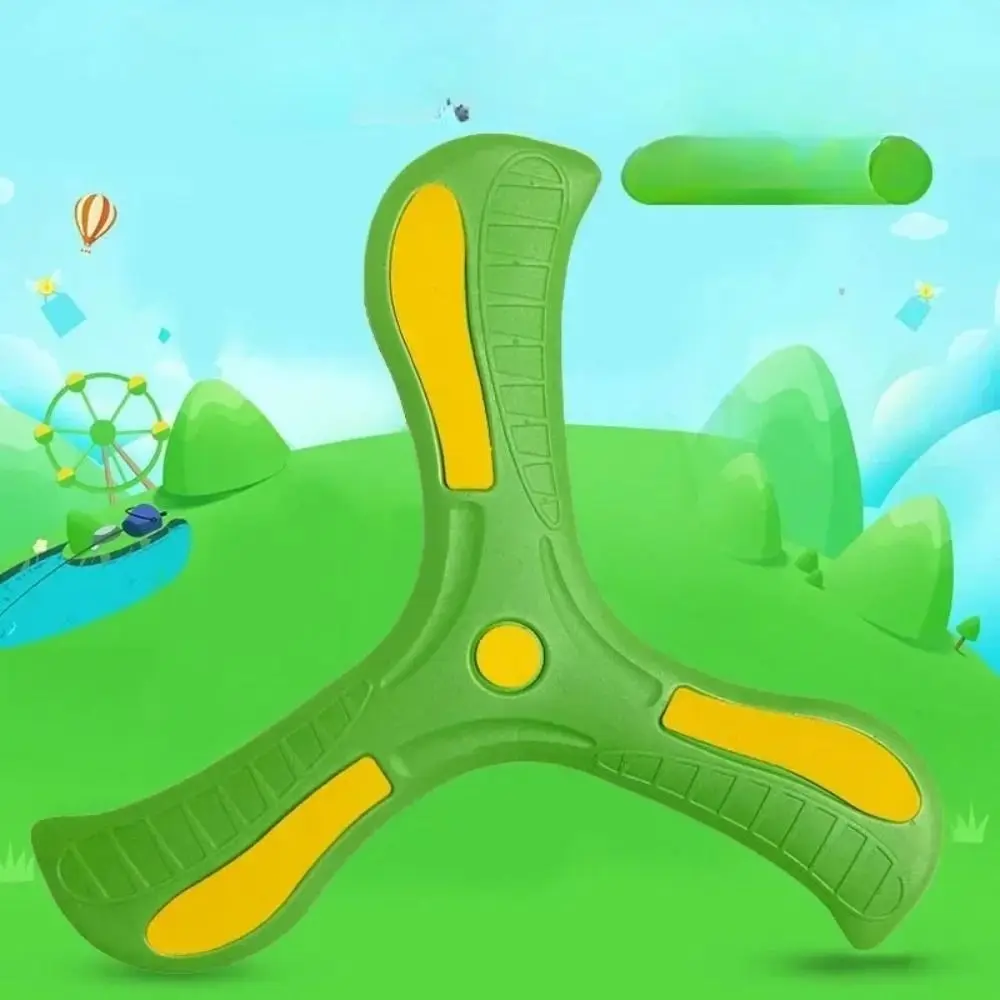 Soft Children Boomerang Children Toy Sports Plastic Three-leaf Cross Flying Disc Interactive Spinner Three-Bladed Adult-kids