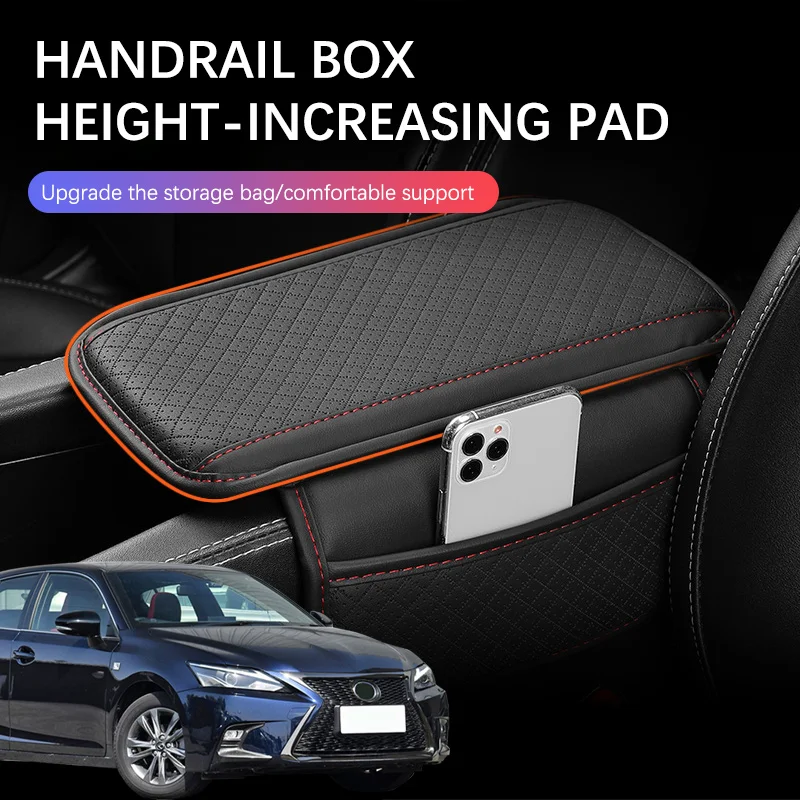 Автомобильная подушка для подлокотника, защитный чехол для центральной консоли, авто подлокотник, коврик для хранения, карман для Lexus CT200 CT200h, автомобильные аксессуары