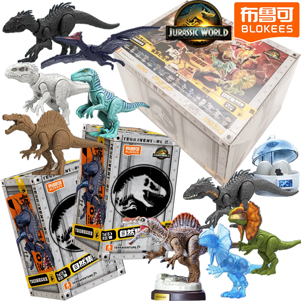 

Blokees Official Jurassic World Trendy Peripheral Blind Box Children's Favorite Dinosaur Model Toy Ornament Surprise Collection