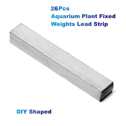 26Pcs Aquarium Plant Fixed Weights Lead Strip Anchoring Aquatic Plant Fixed DIY Shaped Weight Block for Fishing, Fish Tank, Pond