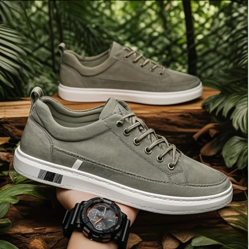 

New Breathable Men Shoes Casual Solid Color Lace Up Shoes Low Cut Comfortable Sneakers Trendy Male Versatile Flats Zapatos Homme