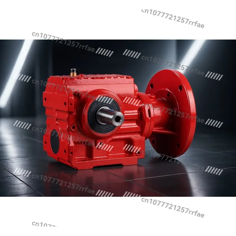 S series industrial gearbox 22KW power reducer 9.66 244.74 speed ratio hollow shaft B5 flange worm