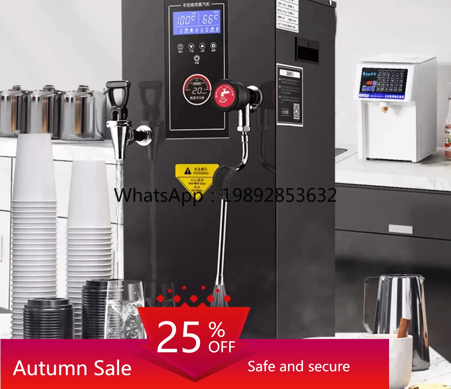 

steam boiling machine milk foam machine water boiler Coffee milk tea shop Intelligent heating constant steam engine