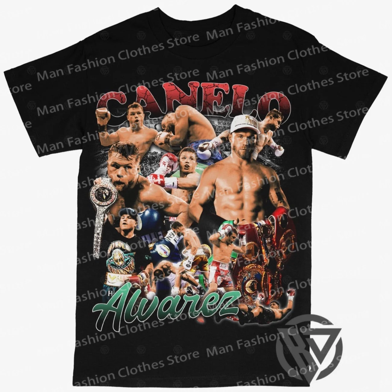 Summer Men Cotton T Shirt Canelo Alvarez Tee Shirt Boxing Mexican Fighte Print Men T Shirt Casual Cool Women's Cotton Tshirt Top