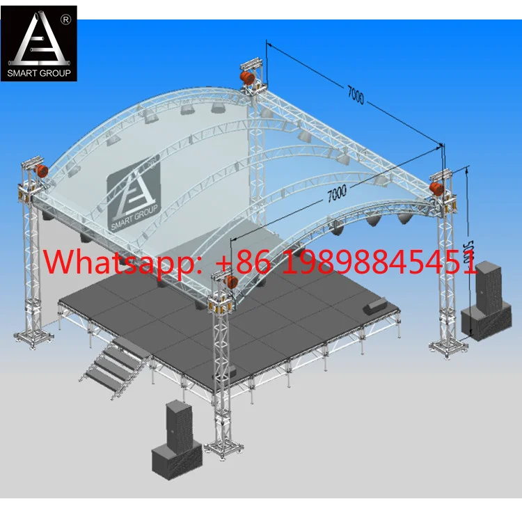 Full Set Aluminum Truss Stage System, Display Lighting & Speaker Truss for Mall and Small Concert Events