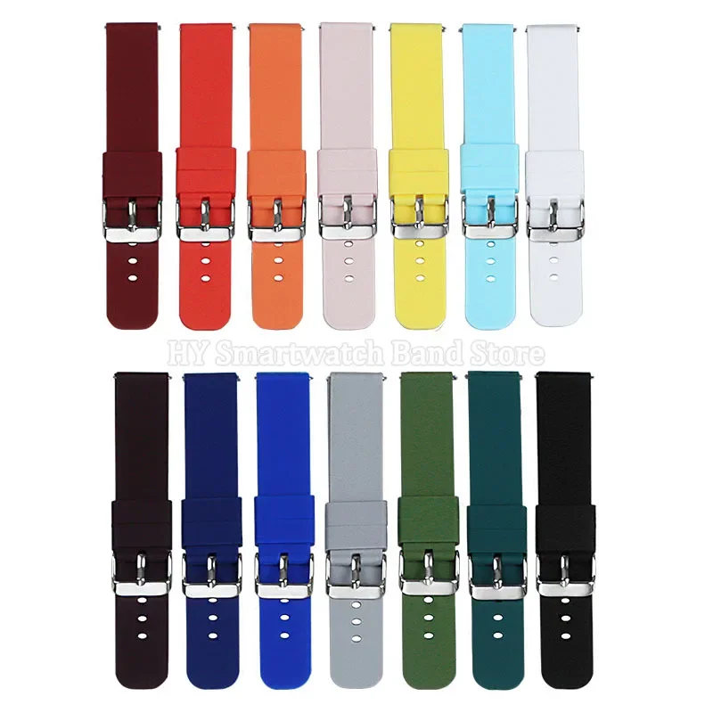 18mm 20mm 22mm 24mm Silicone Soft Watch Strap for Seiko for Omega Waterproof Wrist Band Quick Release Rubber Bracelet Accessory