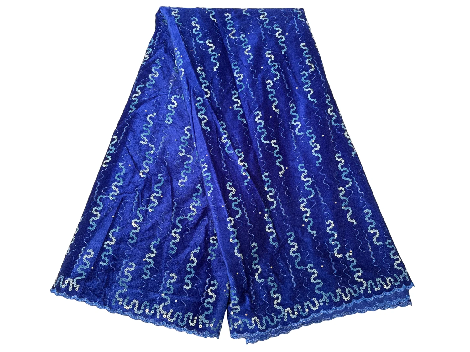 

Nigerian Velvet Lace Fabric High Qulity 5Yard African Flocking Lace Fabric With Stones Sequins Luxury Wedding Dresses For Women