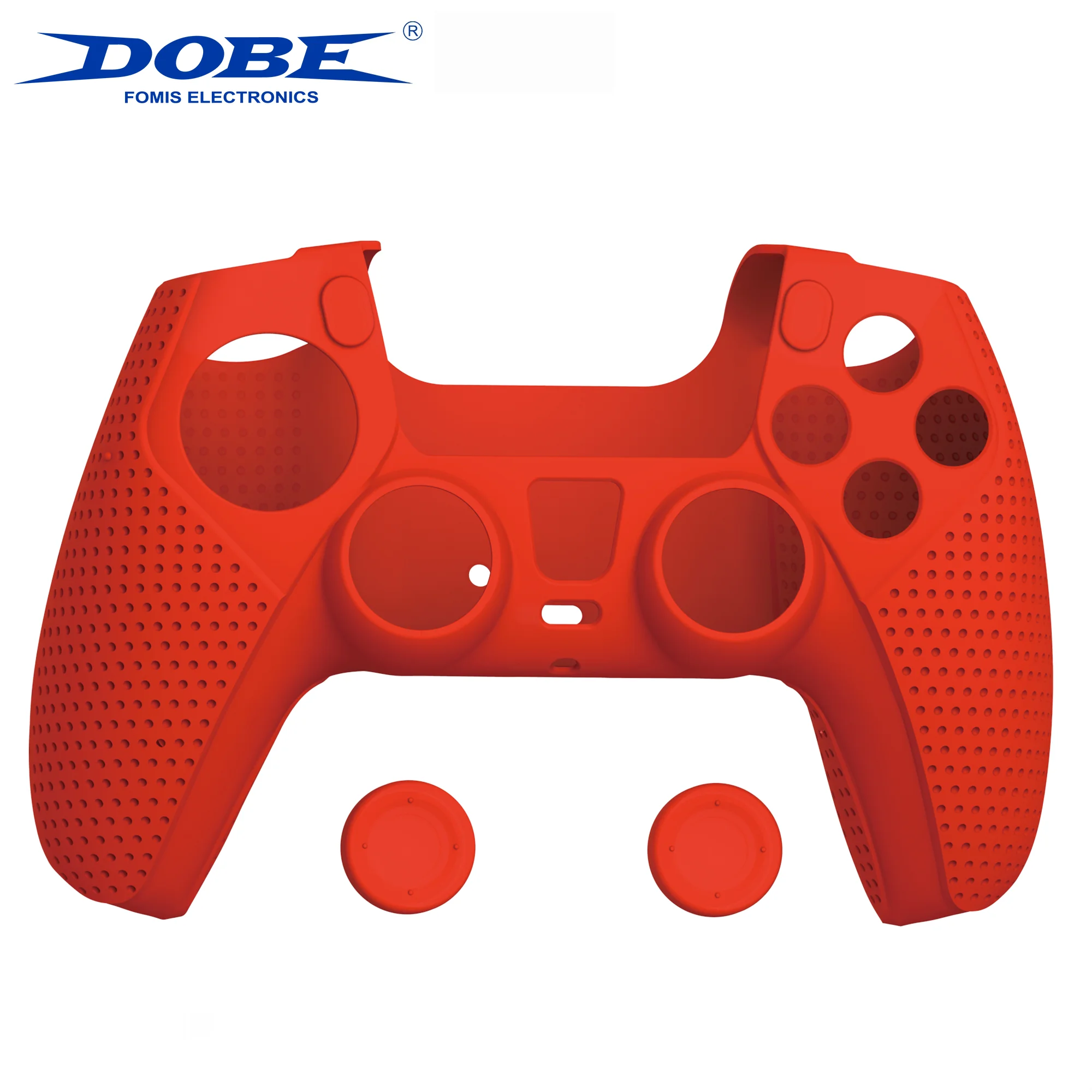 Siliconen beschermhoes voor PS5-controlleraccessoires Rubberen hoes voor PS5 Slim Gamepad Joysticks 2 STUKS Duimgrepen Caps