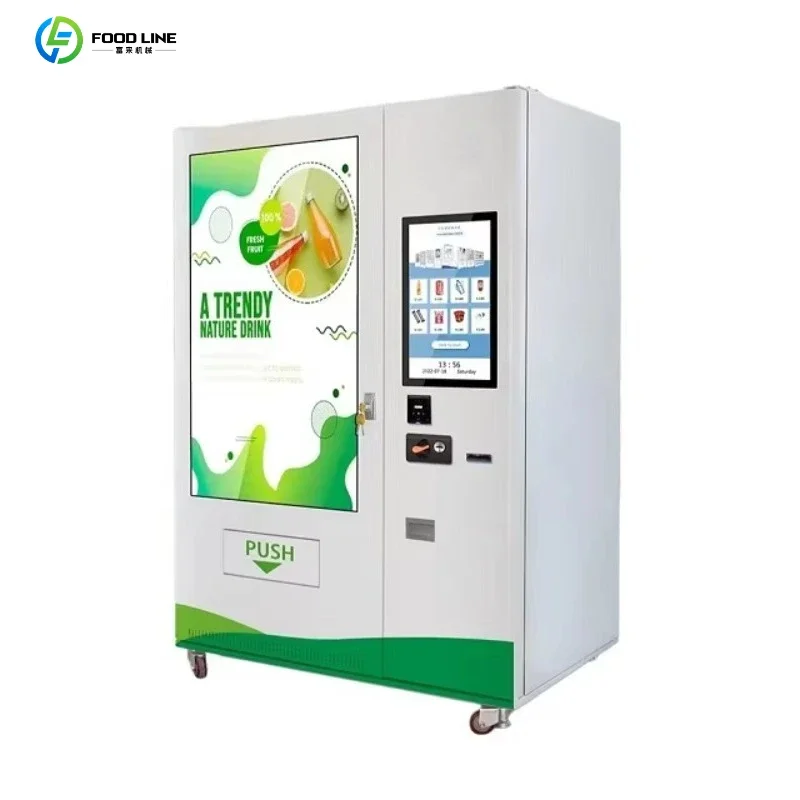 QR Code Payment Snack Drink Vending Machine Built-in Payment Refrigerated Commercial Vending Machine
