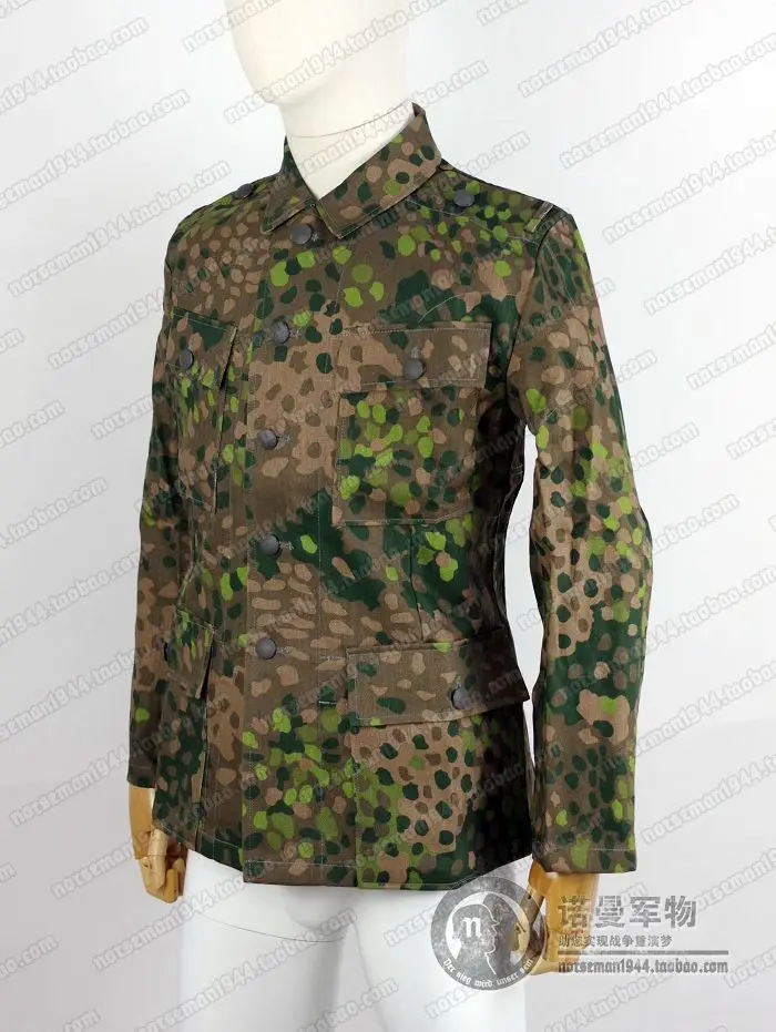 تأثيري الألمانية النخبة DOT44 التمويه ERBSENTARN تونك وسراويل بنطلون M43 حقل ملابس العمل إعادة تمثيل الفيلم الدعائم #5