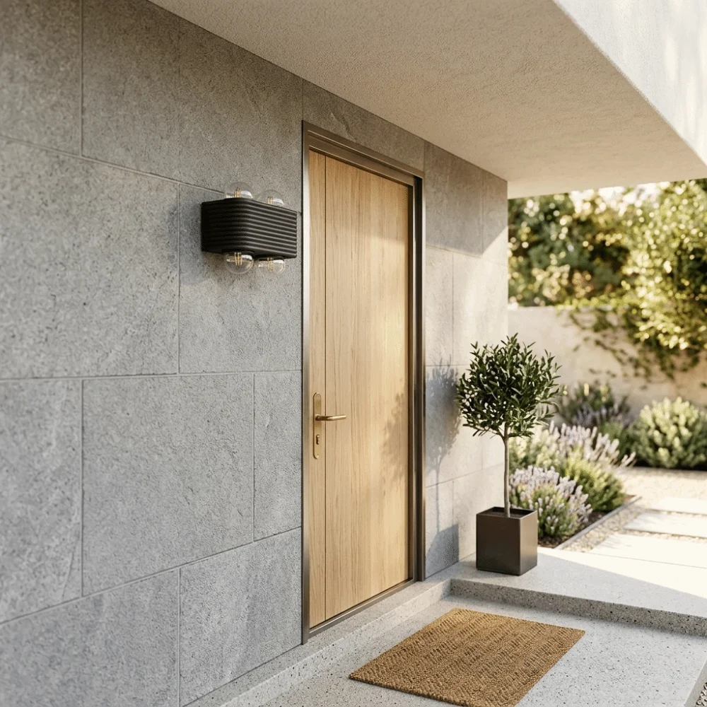 Waterproof LED Wall Sconce Warm Light Minimalist Design Up and Down Light Stable Structure Easy to Mount Wall Lamp
