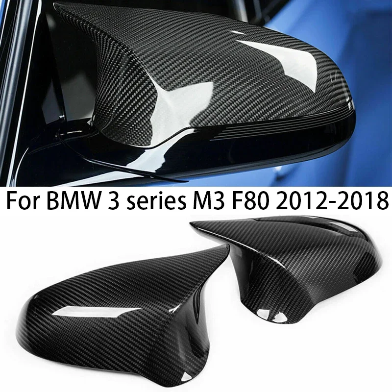 

Replacement Real Carbon Fiber Car Side Mirror Covers Caps For BMW 3 series M3 F80 2012-2018 Left/Right Driver Accessories