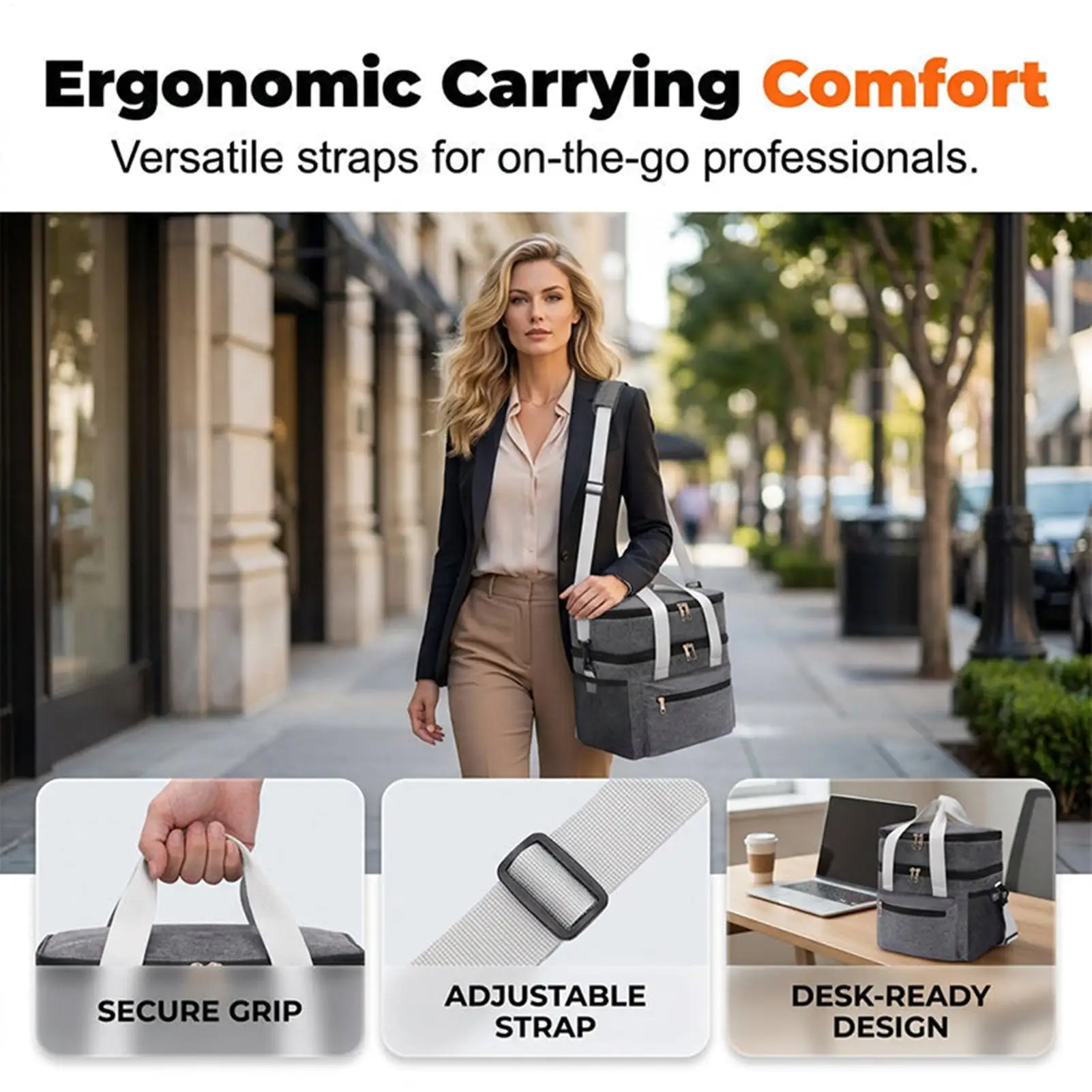 Insulated Lunch Bag Reusable Insulated Portable Large Waterproof Tote Lunch Tote Bag For Offices Construction Site Picnic