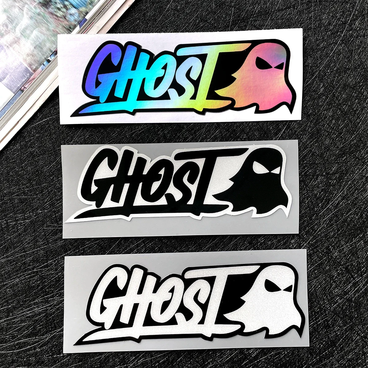 

Halloween-themed Ghost Motorcycle Stickers Car Fuel Tank Helmet Reflective Waterproof Vinyl Decal Accessories，for Honda Yamaha