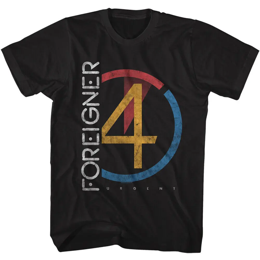 Foreigner 4 Colorful Album Cover Men's T Shirt Rock Music Merch