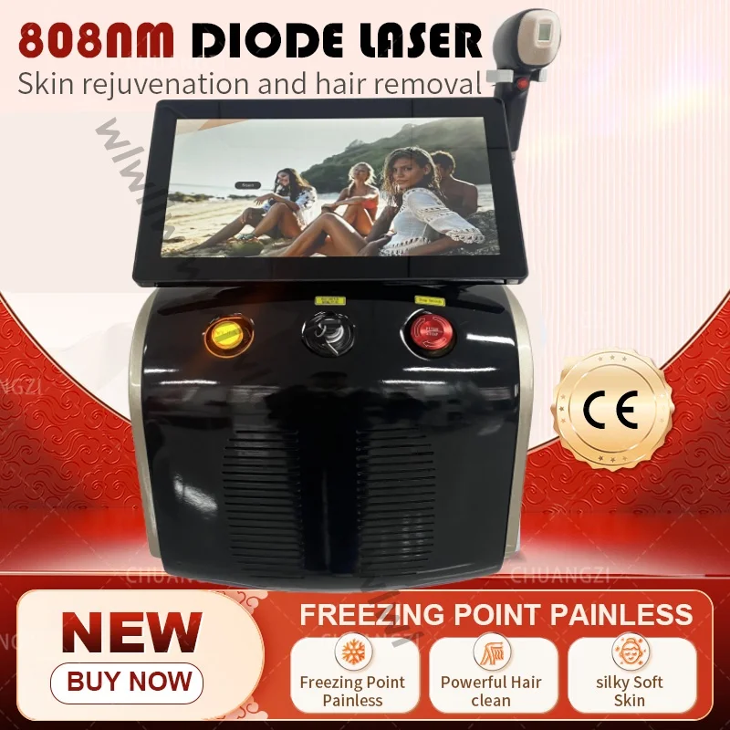 Hair Removal Machin 2024 NEW CE Certified 2000W 3 Wavelength Ice Platinum Hair Removal 755 808 1064nm Diode Laser Salon